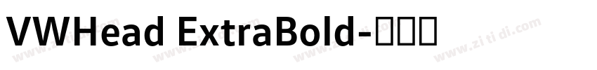 VWHead ExtraBold字体转换